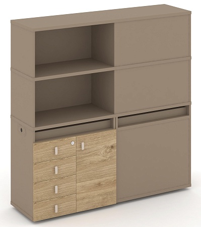 Набор №19. Тумба двойная + высокая надставка ES.NB.2V-19