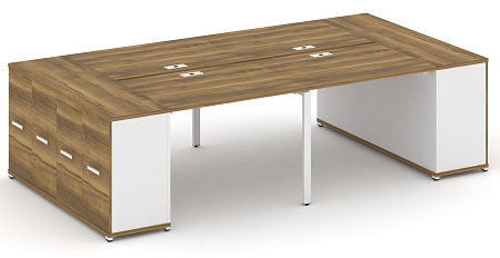 Рабочая станция с опорными распашными шкафоми CN.DRS-261 B/W