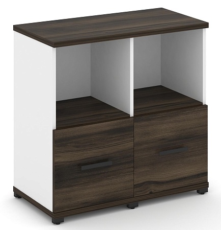 Шкаф две узкие секции, 2 ниши (2 фасада ЛДСП, 1 ниша) CN.STU-221 B/W