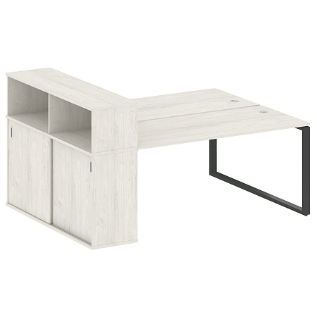 Рабочая станция на О-образном м/к с опорным шкафом-купе БО.РС-СШК-2.4