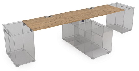 Стол системы Бенч, линейный, на 2 рабочих места СЛДТ.974