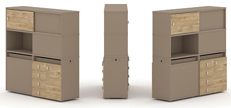 Набор №31. Тумба двойная + высокая надставка ES.NB.2V-31