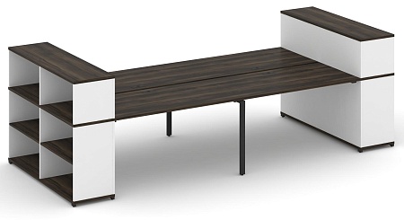 Рабочая станция с опорными стеллажами с надставкой низкой CN.DRS-255