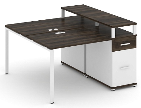 Рабочая станция с одной опорной тумбой CN.DRS-413 B/W