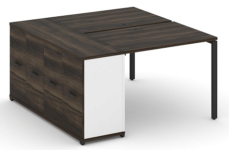 Рабочая станция с опорным распашным шкафом CN.DRS-217 B/W