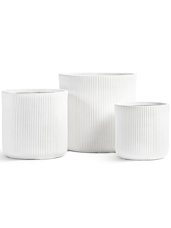 Кашпо Treez Ergo Jet Цилиндр Белый камень в-37, д-37 см