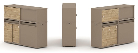 Набор №22. Тумба двойная + низкая надставка ES.NB.2N-22