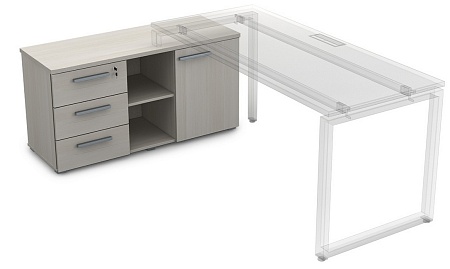 Тумба с 3-мя ящиками и дверкой 9Т.006