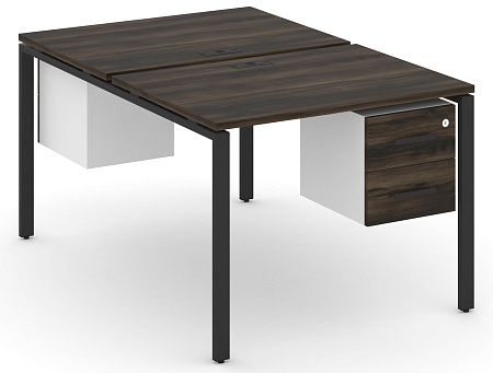 Рабочая станция двух сторонняя с подвесными тумбами на 2 места CN.DRS-113 B/W