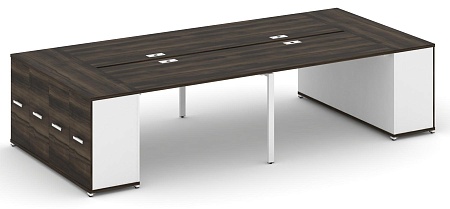 Рабочая станция с опорными распашными шкафоми CN.DRS-262 B/W