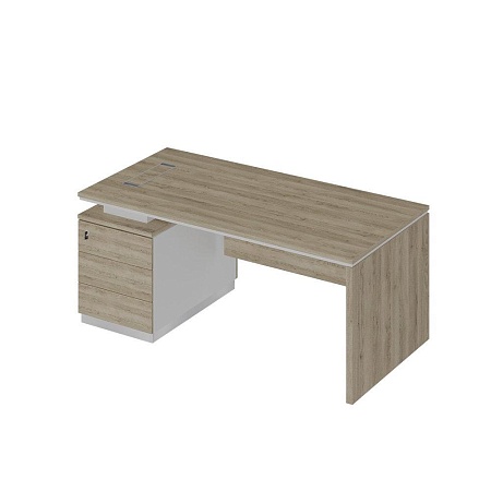 Стол руководителя (опора ДСП) на опорной тумбе левый СИ 109L