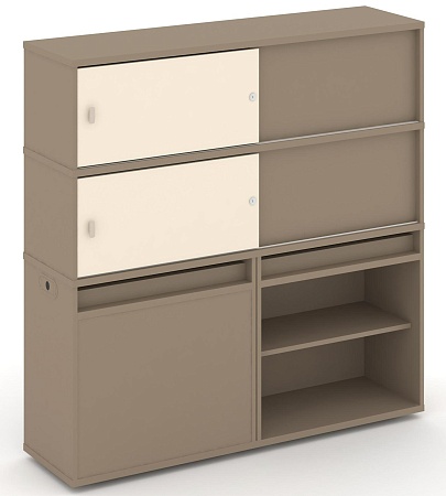 Набор №23. Тумба двойная + высокая надставка ES.NB.2V-23