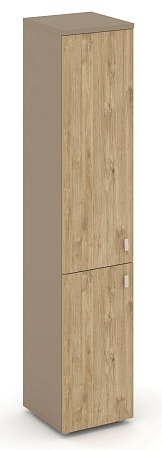 Шкаф высокий узкий левый (1 низкий фасад ЛДСП + 1 средний фасад ЛДСП) ES.SU-1.3(L)