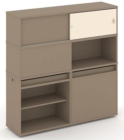 Набор №28. Тумба двойная + высокая надставка ES.NB.2V-28