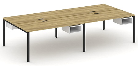 Рабочая станция двухсторонняя с подвесными тумбами на 4 места CN.DRS-124