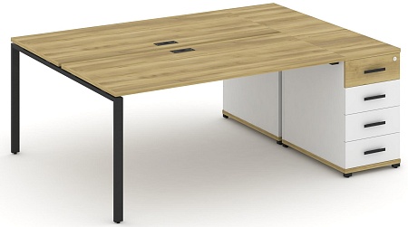 Рабочая станция с одной опорной тумбой CN.DRS-404 B/W