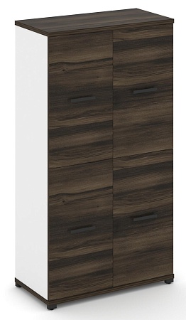 Шкаф две широкие секции, 4 ниши (2 фасада ЛДСП, 2 ниши + 2 фасада ЛДСП, 2 ниши) CN.STS-412 B/W