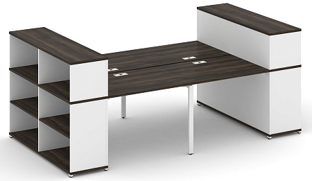 Рабочая станция с опорными стеллажами с надставкой низкой CN.DRS-253