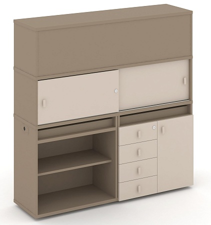 Набор №12. Тумба двойная + высокая надставка ES.NB.2V-12