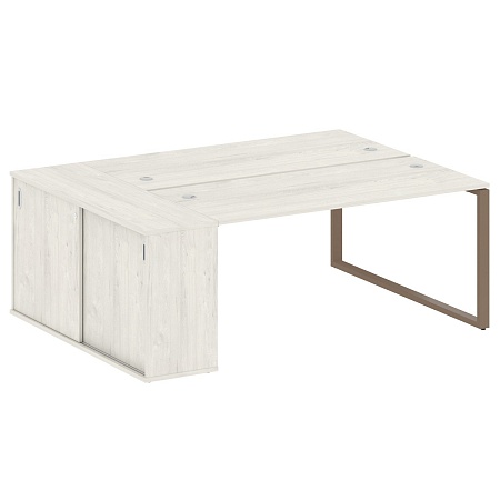 Рабочая станция на О-образном м/к с опорным шкафом-купе БО.РС-СШК-1.4