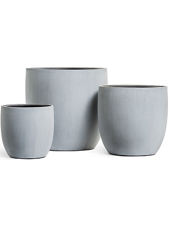 Кашпо TREEZ Effectory Beton Округлый конус Серый ледник в-48 см, д-49 см