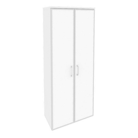Шкаф высокий широкий (2 высоких фасада стекло лакобель в раме) O.ST-1.10Rwhite