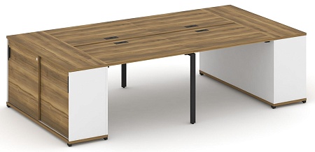 Рабочая станция с опорными шкафами купе CN.DRS-277 B/W