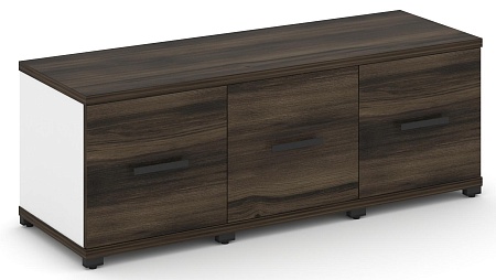 Шкаф три узкие секции, 1 ниша (3 фасада ЛДСП,  1 ниша) CN.STU-133 B/W