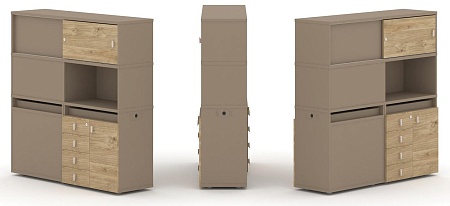 Набор №30. Тумба двойная + высокая надставка ES.NB.2V-30