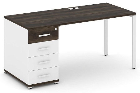 Стол рабочий с одной опорной тумбой CN.SP-402 B/W