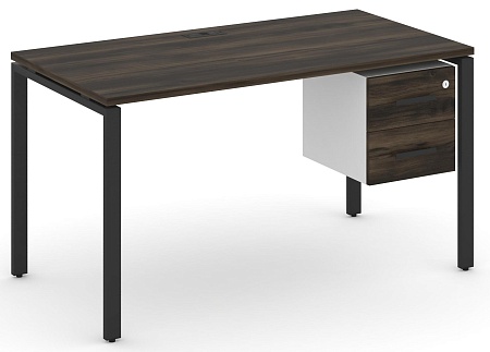 Стол рабочий с подвеснй тумбой с двумя ящиками CN.SP-115 B/W