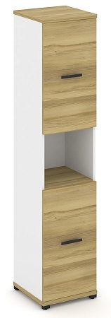 Шкаф одна узкая секция, 5 ниш (Два фасада ЛДСП накладных на 2 ниши) CN.STU-513 B/W