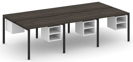 Рабочая станция двухсторонняя с подвесными тумбами на 6 мест CN.DRS-145