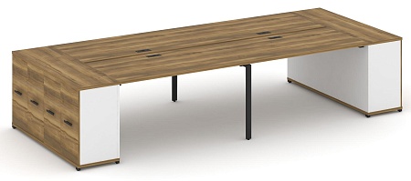 Рабочая станция с опорными распашными шкафоми CN.DRS-263 B/W