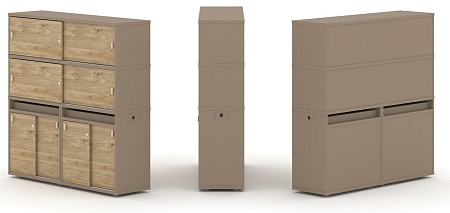 Набор №8. Тумба двойная + высокая надставка ES.NB.2V-8