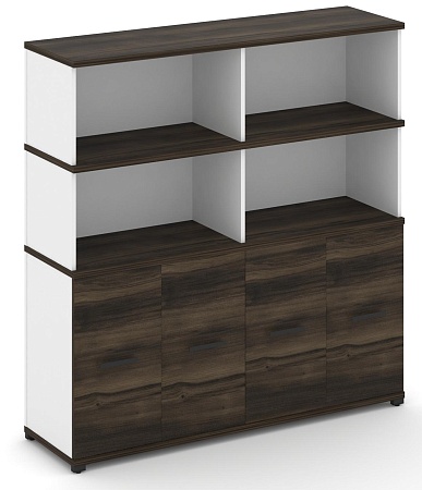 Распашной шкаф опорный/приставной с надставкой высокой CN.SOPR-008 B/W