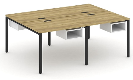 Рабочая станция двухсторонняя с подвесными тумбами на 4 места CN.DRS-121