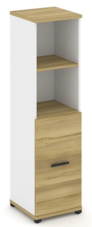 Шкаф одна узкая секция, 4 ниши ( фасад ЛДСП,  2 ниши) CN.STU-411 B/W