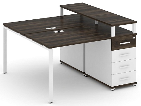 Рабочая станция с одной опорной тумбой CN.DRS-409 B/W