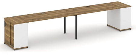 Рабочая станция с опорными шкафом купе CN.ORS-236 B/W