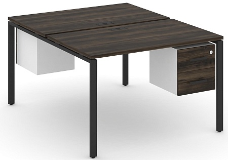 Рабочая станция двух сторонняя с подвесными тумбами на 2 места CN.DRS-114 B/W