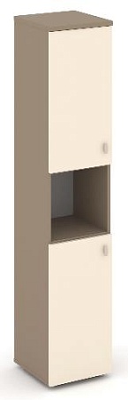 Шкаф высокий узкий левый (2 низких фасада ЛДСП) ES.SU-1.5(L)