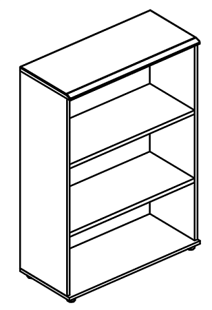Стеллаж средний (топ МДФ) МР 9360