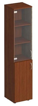Шкаф для документов узкий со стеклом К 381