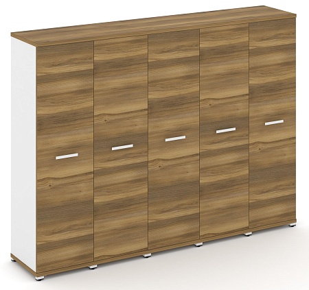 Шкаф пять узких секций, 4 ниши (5 фасадов ЛДСП, 4 ниши) CN.STU-456 B/W