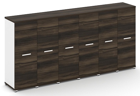 Шкаф шесть узких секций, 3 ниши (6 фасадов ЛДСП, 3 ниши) CN.STU-366 B/W