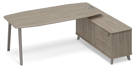 Стол руководителя с опорной тумбой правый тип 2 ТМ М1 112 МП