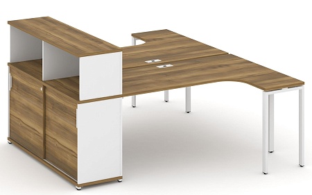 Рабочая станция с опорным стеллажом с надставкой низкой CN.DSA-220 B/W