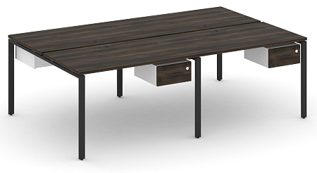 Рабочая станция двухсторонняя с подвесными тумбами на 4 места CN.DRS-130 B/W