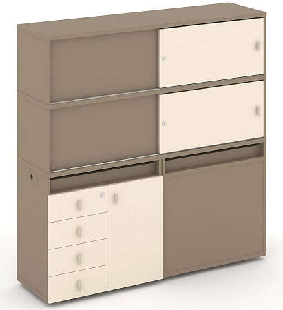 Набор №24. Тумба двойная + высокая надставка ES.NB.2V-24